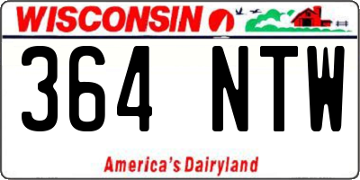 WI license plate 364NTW