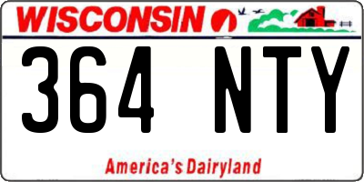 WI license plate 364NTY