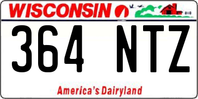 WI license plate 364NTZ