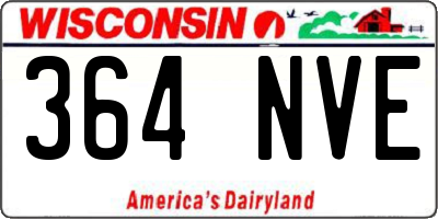 WI license plate 364NVE