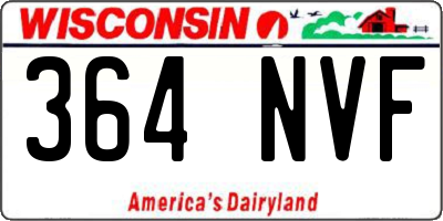 WI license plate 364NVF