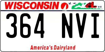 WI license plate 364NVI
