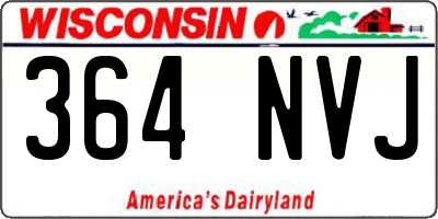 WI license plate 364NVJ