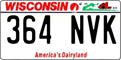 WI license plate 364NVK