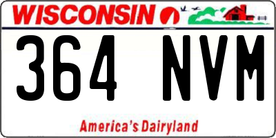 WI license plate 364NVM
