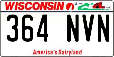WI license plate 364NVN