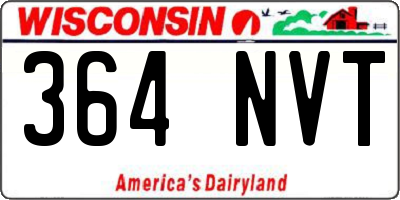 WI license plate 364NVT