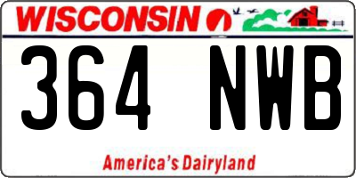 WI license plate 364NWB