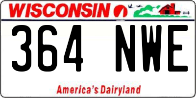WI license plate 364NWE