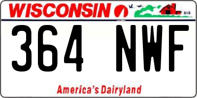 WI license plate 364NWF