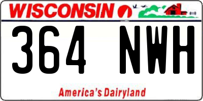 WI license plate 364NWH
