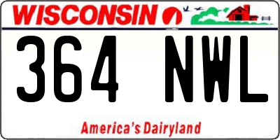 WI license plate 364NWL