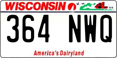 WI license plate 364NWQ