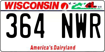 WI license plate 364NWR