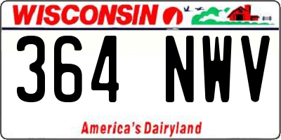 WI license plate 364NWV