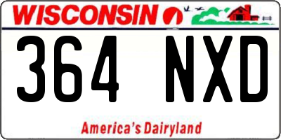 WI license plate 364NXD