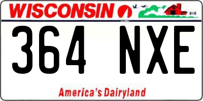 WI license plate 364NXE