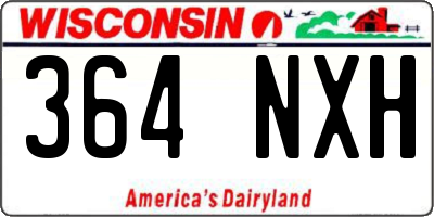 WI license plate 364NXH