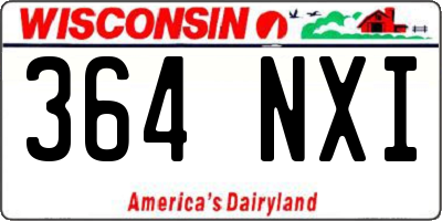 WI license plate 364NXI