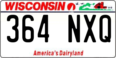 WI license plate 364NXQ