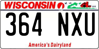 WI license plate 364NXU