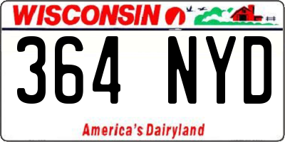 WI license plate 364NYD