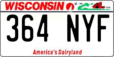 WI license plate 364NYF