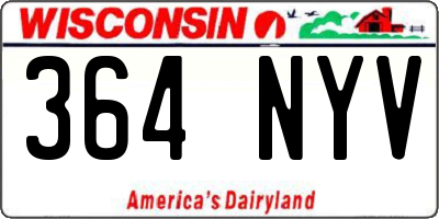 WI license plate 364NYV