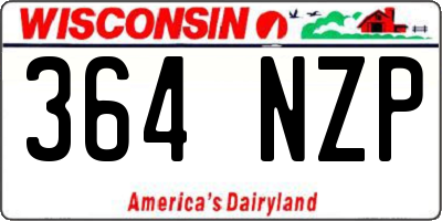 WI license plate 364NZP