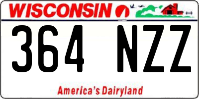 WI license plate 364NZZ