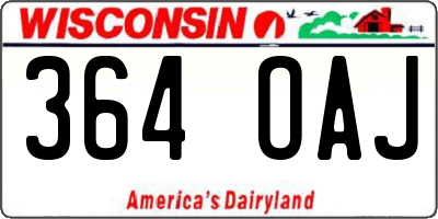 WI license plate 364OAJ
