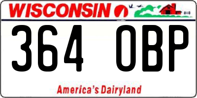 WI license plate 364OBP
