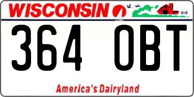 WI license plate 364OBT