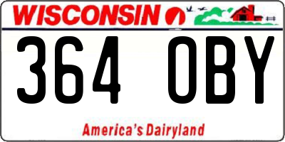 WI license plate 364OBY