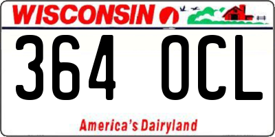 WI license plate 364OCL