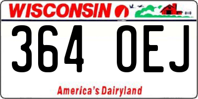 WI license plate 364OEJ
