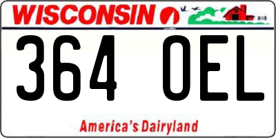 WI license plate 364OEL