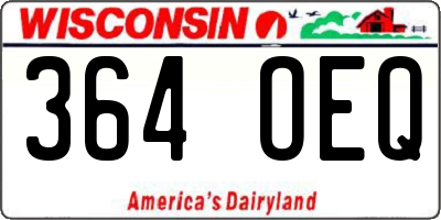 WI license plate 364OEQ