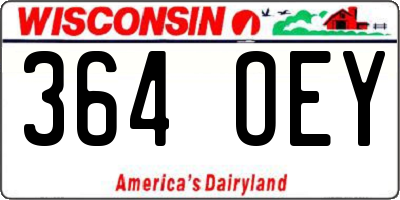 WI license plate 364OEY