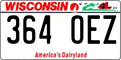 WI license plate 364OEZ