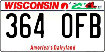 WI license plate 364OFB