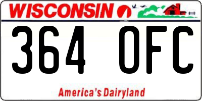 WI license plate 364OFC