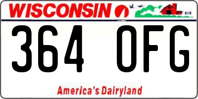 WI license plate 364OFG