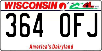 WI license plate 364OFJ