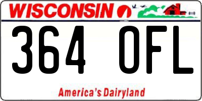 WI license plate 364OFL