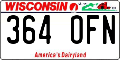 WI license plate 364OFN