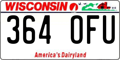 WI license plate 364OFU