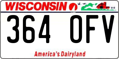 WI license plate 364OFV