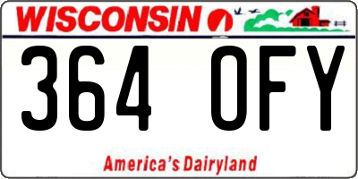 WI license plate 364OFY