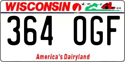 WI license plate 364OGF